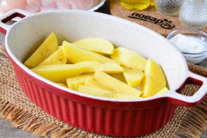 Куриные грудки с картошкой и грибами Куриные грудки с картошкой и грибами