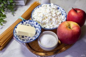 Спагетти с творогом и яблоком Спагетти с творогом и яблоком