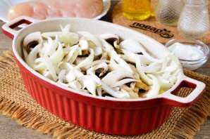 Куриные грудки с картошкой и грибами Куриные грудки с картошкой и грибами